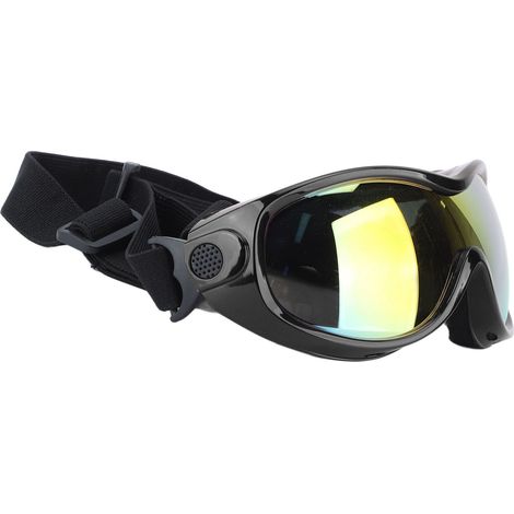 Lunettes de protection UV pour animaux de compagnie, en PVC et PC, réglables et résistantes aux chocs, pour chiens et chats, noires. (1/5)