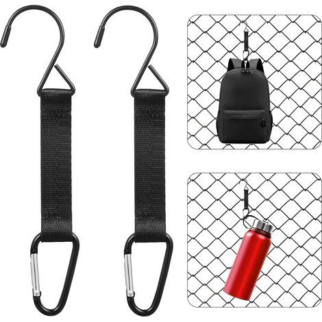 Mabor Crochets de clôture pour sacs de chauve-souris et bouteille d'eau, boucles de suspension, clips de clôture pour sacs à dos, crochets de suspension en métal pour baseball, tennis, softball, (1/5)