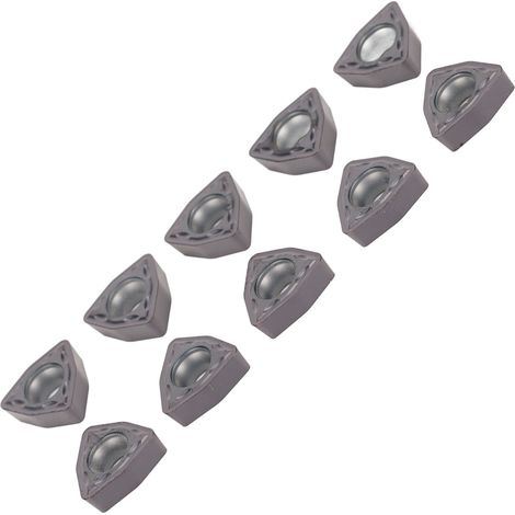 10 plaquettes de tournage, outils de coupe CNC, forets en U, plaquettes CNC en carbure revêtues de noir WCMX040208FX (1/5)