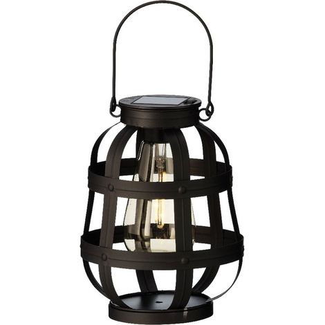 Lumineo Solar-Laternen Schwarz Ø 14 cm 3er Set - Metall (1/4)