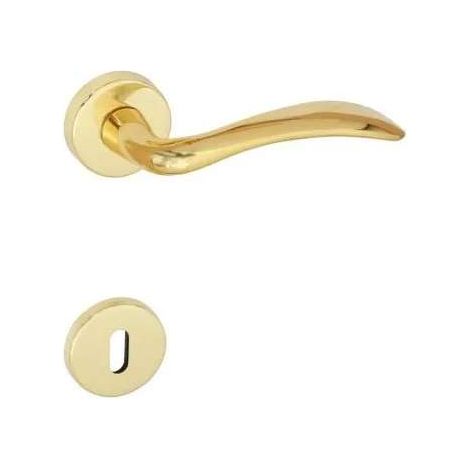 Maniglia Classic Con Rosette Patent Ottonato Lucido