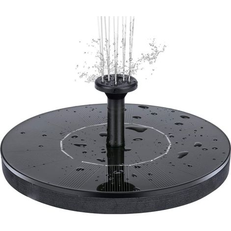 Fontaine à eau solaire 13 cm noire (1/4)