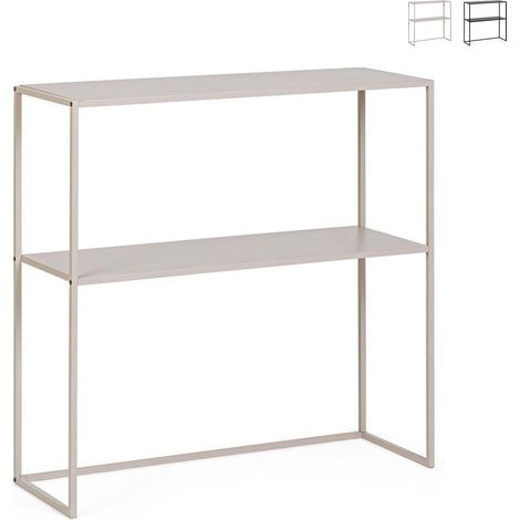 Console d'entrée 2 étagères design moderne 78x27x78 Alrik YES - Beige (1/5)