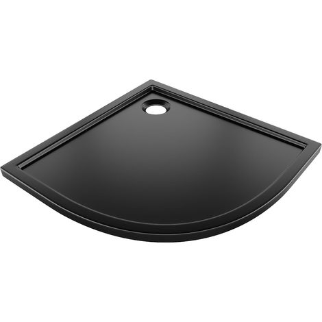 Mexen Flow piatto doccia semicircolare slim 100 x 100 cm, nero opaco - 46Q701010 (1/5)