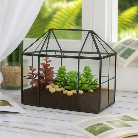 Terrario a forma di casa di vetro per piante da interno (1/5)