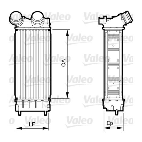 Intercooler, échangeur Valeo 818226 CITROËN 0384-N9 384N9 9800291280