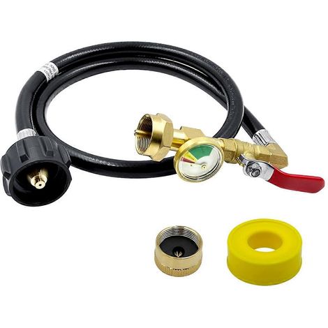 Adaptateur pour bouteille de propane de 450 g (1 lb), tuyau de remplissage de propane amélioré, rallonge de 1,2 m (4 pi) pour le remplissage de propane (1/5)