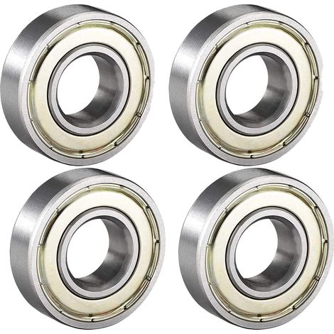 4 roulements à billes à double blindage 6001ZZ 12 mm x 28 mm x 8 mm en acier au carbone Z1 DE en