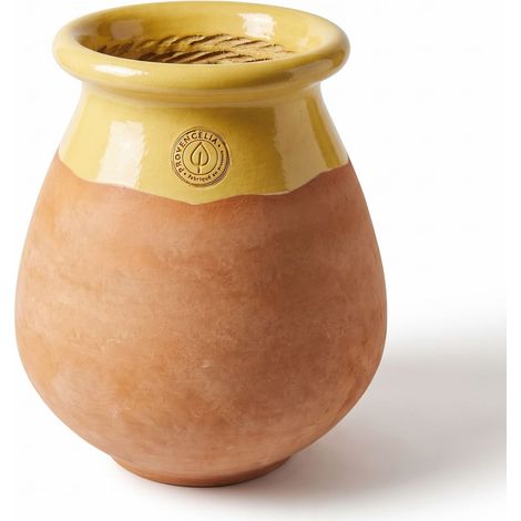 MADE IN PROVENCE Biot 63cm in terracotta cerata, collo smaltato miele (1/5)