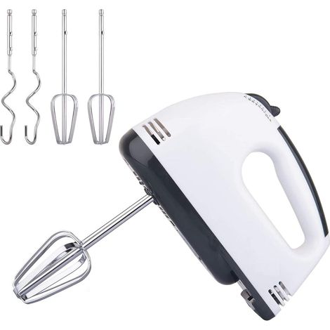 Electric hand-held egg beater, baking mixer, 7-speed mixer, multifunctional, for whipping cream, custard, food, cake batter. (1/5)