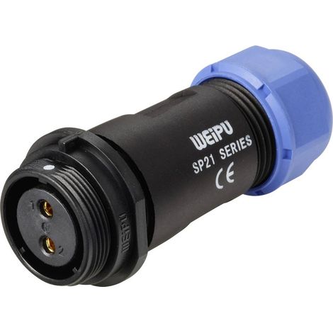 Connecteur de câble femelle, droit In Line 2 pôles 30 A 500 V/AC IP68 Weipu SP2111 / S 2 I (1/4)