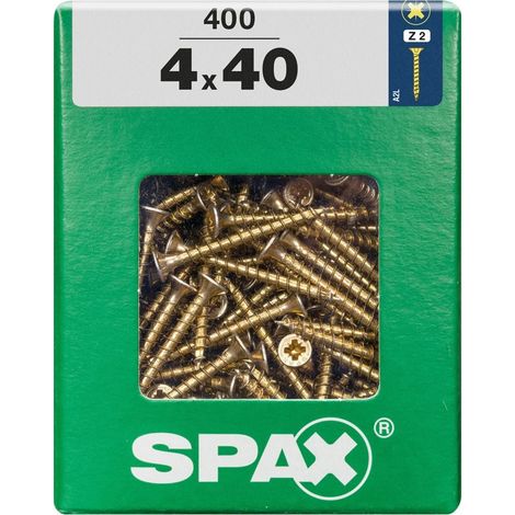 Spax Universalschrauben 4.0 x 40 mm PZ 2 - 400 Stk. Holzschrauben (1/3)