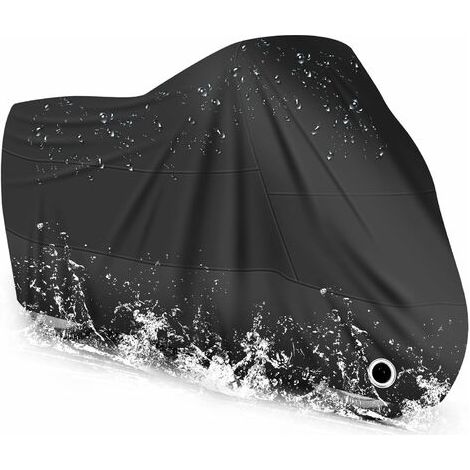 Pair - Housse de protection pour moto 210D – Imperméable et résistante aux intempéries – Dimensions L-220x95x110 cm – Trou pour antivol - L-220x95x110cm (1/5)