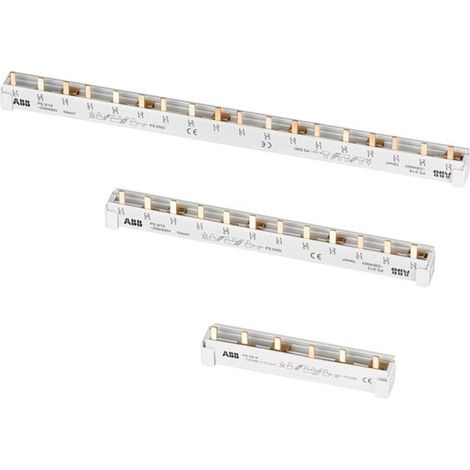 ABB 2CDL230001R1012 Rail de phase ABB STOTZ PS3/12 triphasé 12 modules Rail de phase Nbr de rangées 3 3 pôles 10 mm² 1