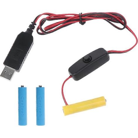 Adaptateur secteur USB 4,5 V AAA avec interrupteur intégré. Remplace 3 piles AAA. (1/5)