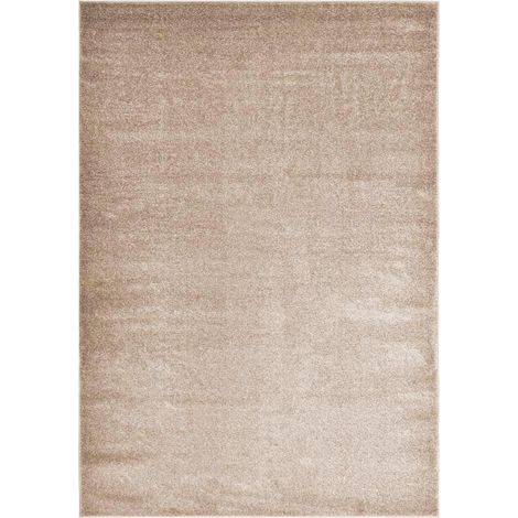 HOME DELUXE - Teppich FOFI - Farbe: Creme, Größe: 110 x 60 cm - Allergikerfreundlich, Floorhöhe: 1,5 cm, 100% Polypropylen Friese I Floorteppich Shaggy Designteppich  Teppich Kurzflor Matte Flor