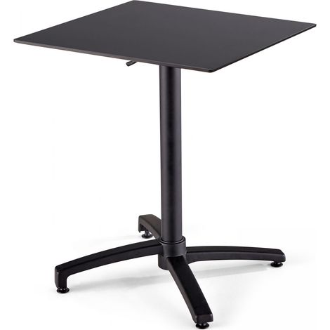 Table de jardin 60 cm inclinable noir (1/5)