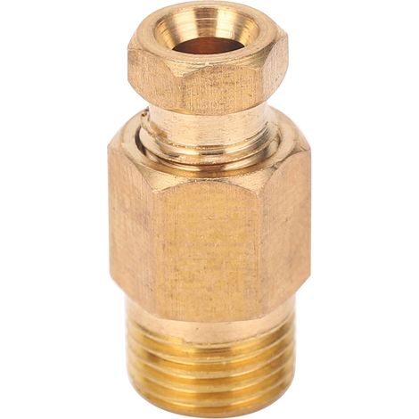 Raccord de tuyau d'huile en laiton, adaptateur droit pour conduit en nylon, cuivre ou aluminium (1/5)