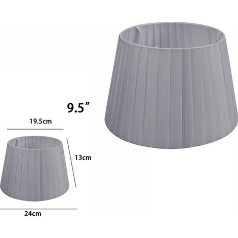 TrAdE Shop Traesio - Paralume Conico Cilindro Moderno Ricambio Per Lampada E Applique In Tessuto Tnt - Grigio Scuro -9,5" -