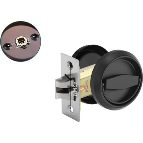 Serrure encastrée à anneau double face – Acier inoxydable 304, anneau rotatif caché 360 degrés, pour portes 35-55mm (1/5)