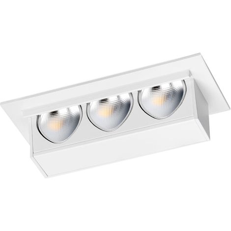LedsC4 Bento - Downlight LED Empotrable LED 3W y 253lm con Luz Cálida 3000K. Diámetro 2.8cm. Estructura de Aluminio. Uso Interior IP23. Color Negro