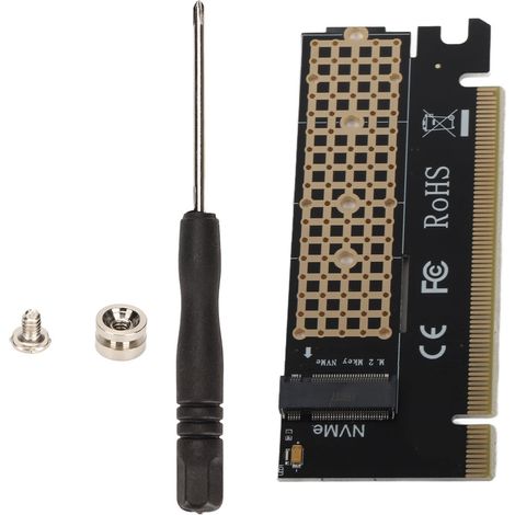 NVMe-zu-SATA-3.0-Adapter, PCIe-Karte für M.2 Key M SSD, kompatibel mit Windows 7/8 und Linux (1/5)