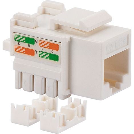 Prise RJ45 8/8 cat.5e UTP 90° non blindée, coloris blanc Fanton 23702