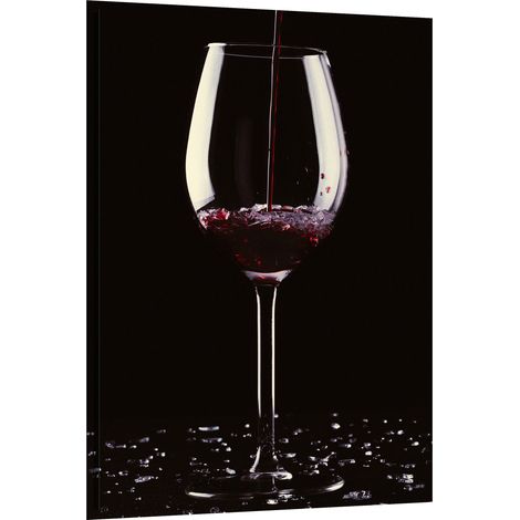 Stampa su tela "Cucina - Bicchiere di vino" 60x90 cm