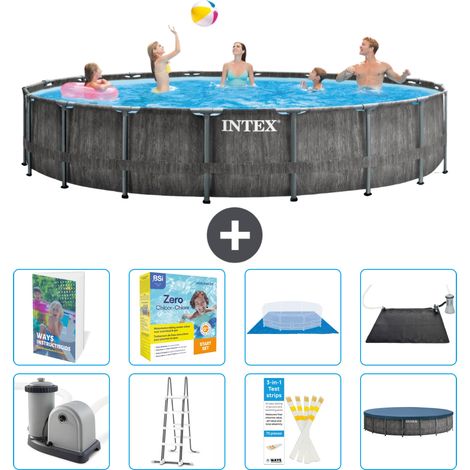 Prism Frame Pool Rund - 549x122 cm - 9-teilig S582
