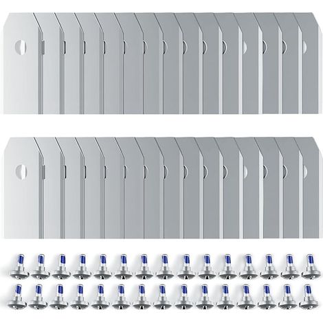 30 lames de rechange, accessoires pour tondeuses robotisées, avec 30 vis à pointes, compatibles avec Navimow i105E et Navimow i108E (argent) (1/5)