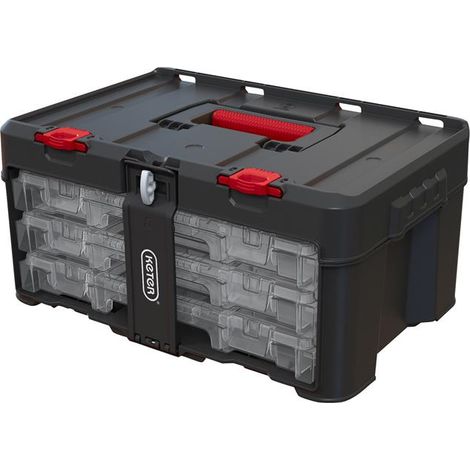 Keter Roc 253380 Stack N Roll 3-Set Tool Box Case Organiser KETSNR3ORG (1/5)