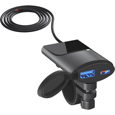 Prise Allume-Cigare USB Type C Double Adaptateur de Charge avec Interrupteur QC3.0 Charge Rapide 12 V (1/5)