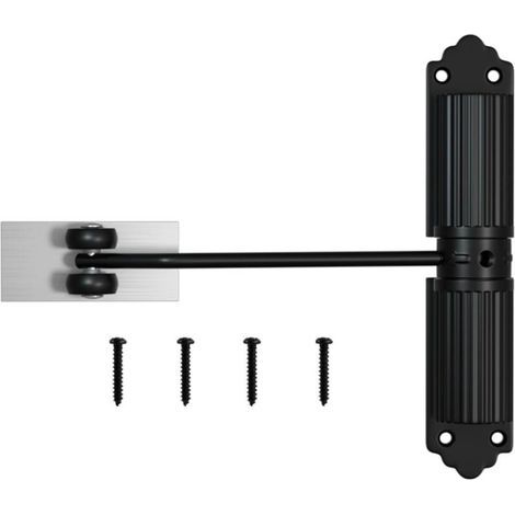 Ferme Porte Automatique,Ferme Porte Force De Fermeture Réglable,Groom Fermeture Porte Avec 6 Vis Et Tige De Réglage, Fermeture Porte Adapté Maison, Chambre, Bureau (Noir) (1/5)