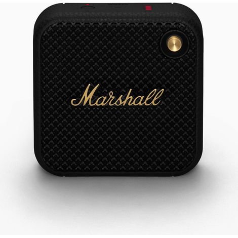 Altavoces inalámbricos Bluetooth Marshall Willen 15 horas de reproducción Resistente al agua Apilable Carga rápida - Negro y latón