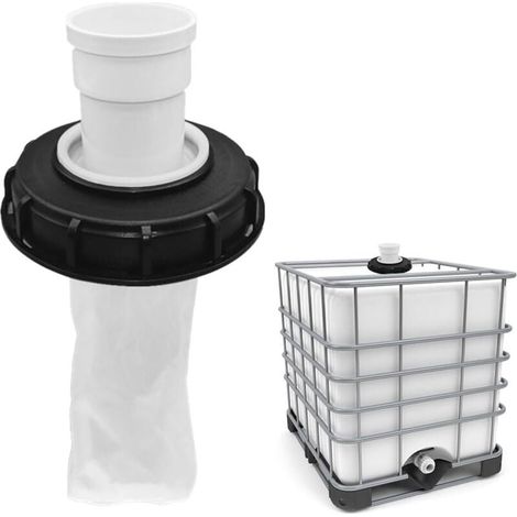 Couvercle filtrant pour cuve IBC, couvercle lavable en nylon (avec couvercle), pour cuve d'eau de pluie de 165 mm, 1 pièce (1/4)