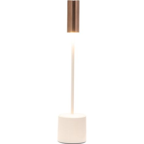 Zafferano - Lampe de table tactile rechargeable à LED Carolina - Ivoire poli et bronze brossé