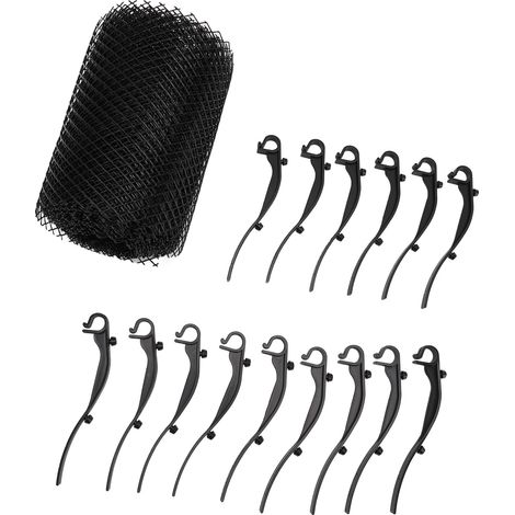 Rouleau de maille plastique garde gouttière anti-colmatage, filet filtre feuilles tuyau drainage (1/5)