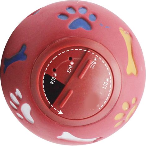 Balle de Puzzle pour Animaux de Compagnie, Boule Distributrice de Friandises en Caoutchouc et en Plastique pour Chien avec Ouverture Réglable, Jouet à Mâcher à Alimentation Lente, Conception (1/5)