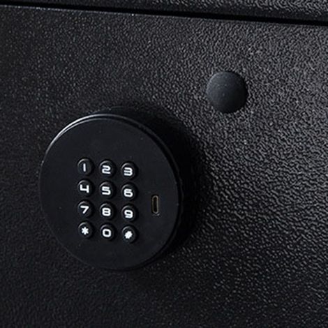 Mini coffre-fort électronique numérique inviolable en métal à ouverture par le haut, tirelire pour enfants pour billets et pièces de monnaie, noir (1/5)