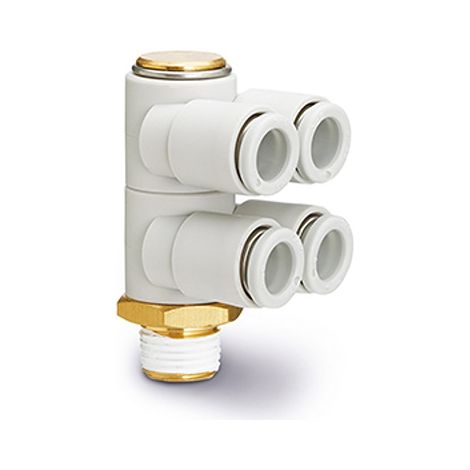 Raccord coudé SMC KQ2D vers R 3/8 10 mm ( Prix pour Sachet de 5 )