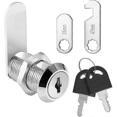 Serrure de sécurité 20 mm pour boîte aux lettres - Serrure pour boîte aux lettres, serrure à came pour tiroir d'armoire (1/5)