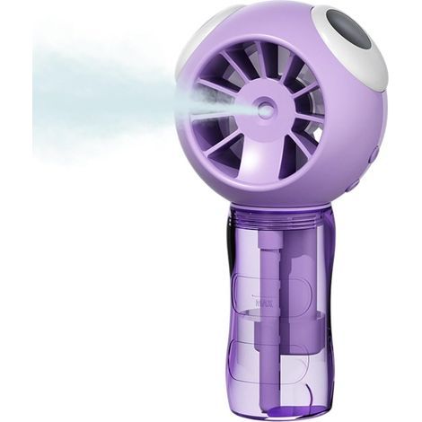 Mist Fan Handheld - Portable à 4 vitesses, ventilateurs à main de refroidis Ce ventilateur de brume portatif dispose de 4 vitesses réglables et d'une fonction de brume de refroidissement intégrée, of (1/5)