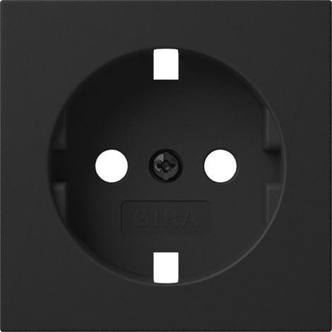Gira Abdeckung für Schutzkontakt-Steckdose System 55, 16A 250V, Schwarz matt, 4920005