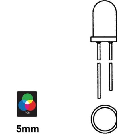 LED ECONOMIQUE 5mm - ROUGE DIFFUSANT - 8mcd (1/2)