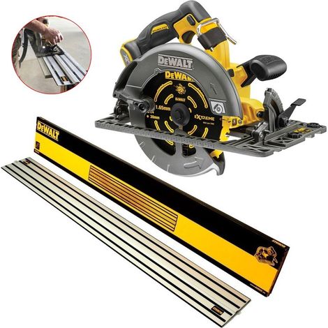 DeWalt DCS579N 54v 190mm XR FlexVolt High Power Circular Saw Bare + Guide Rail