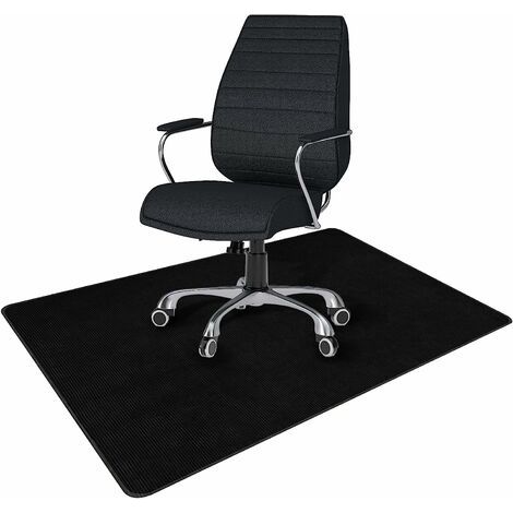 Tappetino per sedia da ufficio, rettangolare, lavabile, antiscivolo, per pavimenti in legno e piastrelle, nero, 120 x 90 cm