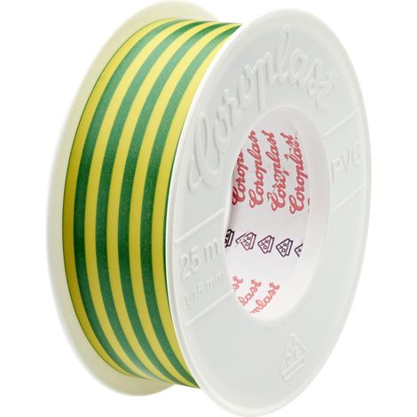Coroplast 302 PVC 265968 Isolierband Grün-Gelb (L x B) 25000 mm x 30 mm 1 St.