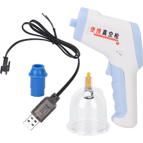 Ventouse électrique multifonction, pompe à vide pour massage thérapie, soulagement des douleurs musculaires, set de ventouses avec aspiration réglable. (1/5)