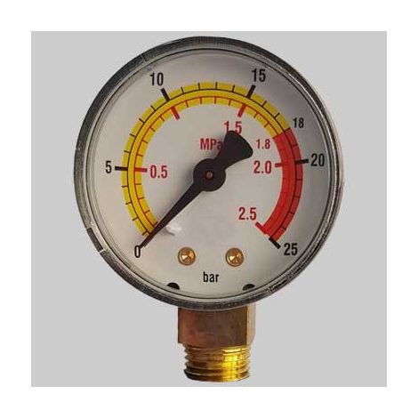 MANOMETRO Ø 50 ATTACCO RADIALE G 1/4 Scala 0÷6 Bar