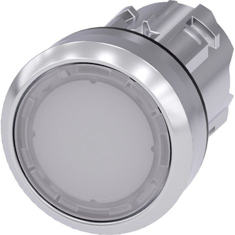 Siemens 3SU10510AB600AA0 3SU1051-0AB60-0AA0 Leuchtdrucktaster Betätiger flach, Frontring Metall, Hoc (1/3)